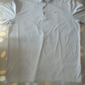 Callaway Golf Men's Polo Shirt - Gray and White Stripes